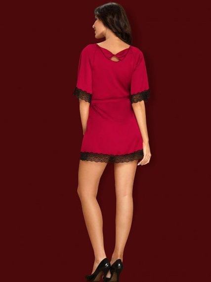 Халат Obsessive Sensuelia-Sensuelia szlafrok czerwony S/M sexstyle | Зображення 1