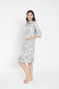 Женский халат Nusa 0505 на молнии, серый 2XL