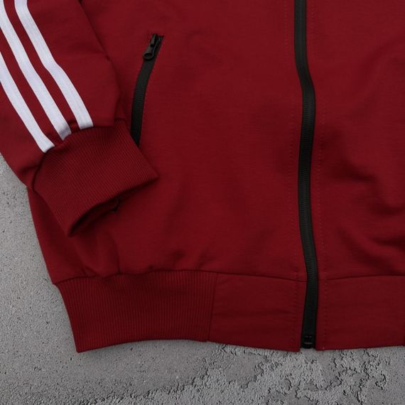 Кофта на блискавці Adidas червона | Зображення 2