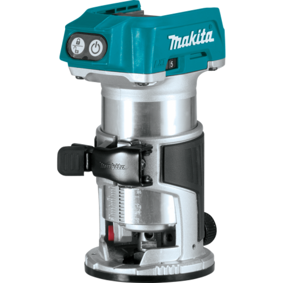 Фрезер акумуляторний з набором аксесуарів Makita DRT50ZX2 (6/8 мм, 10000-30000 хв-1, BL, LXT, без акумулятора та зарядного пристрою) | Зображення 4
