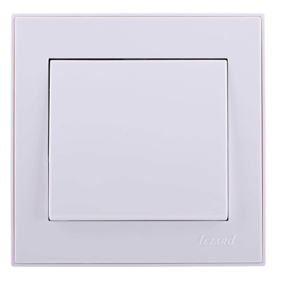 RAIN білий Вимикач внутрішній 1кл Лезард