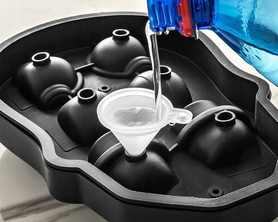 Форма для кубиків льоду Череп, Чорна форма для льоду з 6 осередками   знижка | Зображення 9