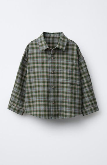 Дитяча сорочка для хлопчика Zara 92 см Зелена (26021804B)