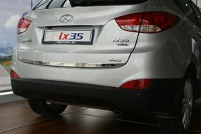 Кромка багажника (нерж.) OmsaLine - Італійська нержавійка для Hyundai IX-35 2010-2015рр