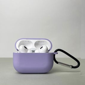 Чохол з карабіном для Airpods PRO 2 (Бузковий)