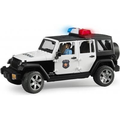 Спецтехника Bruder Джип Wrangler Unlimited Rubicon Police + фигурка (02526) | Зображення 1