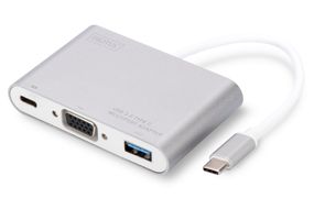 Адаптер DIGITUS USB Type-C to VGA/USB 3.0/Type-C (DA-70839)