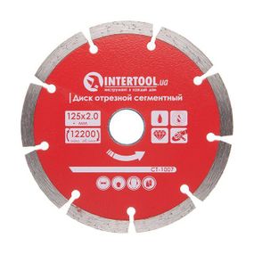 Диск відрізний сегментний, алмазний INTERTOOL CT-10071