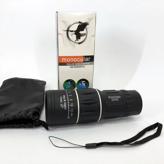 Монокуляр Bushnell 16x52 PowerView монокль, Бушнел, підзорна труба з чохлом XE-53 | Зображення 1