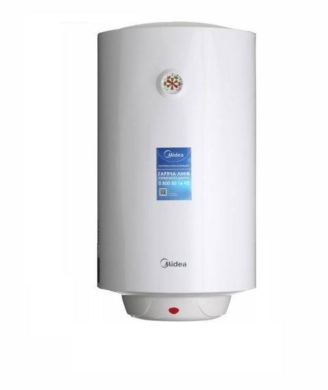 Водонагрівач Midea 80 л, 1500 Вт, "мокрий" ТЕН, вертикальний, циліндричний, білий (D80-15F1(W))