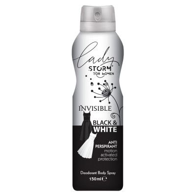 Женский дезодорант-антиперспирант LADY STORM для тела Invisible 150 мл