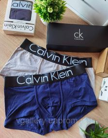 Чоловічі труси Calvin Klein Steel, чоловічі труси Кельвін Кляйн, бавовняні труси СК Стіл, боксери чоловічі CK