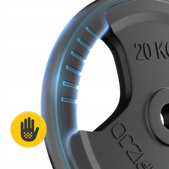 Диск металевий 4FIZJO 20 кг 26 мм Black (P-5905973401395) | Зображення 6