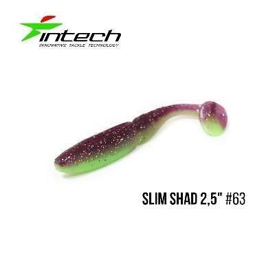 Силіконова приманка, Їстівний силікон Intech Інтеч Slim Shad 2,5"12 шт IN63