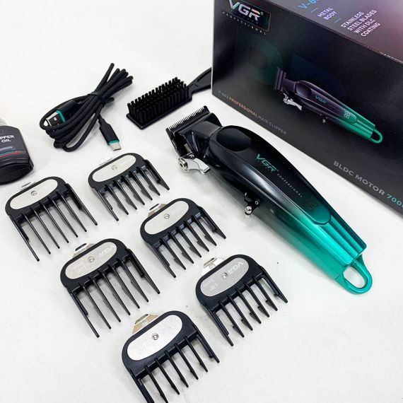 Акумуляторна машинка для стрижки VGR V-662 Колір: зелений | Зображення 9