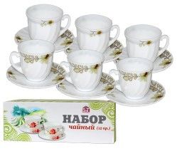 Сервіз чайний Лілія 12 предметів (ч.190мл + блюдце) 558-19 S&T