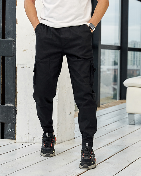 Штани Карго чорний S L | Зображення 5