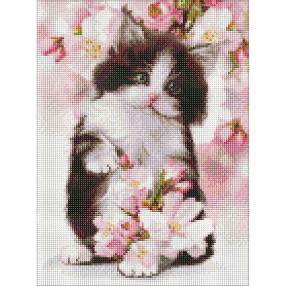 Алмазна мозаїка "Пухнасте кошеня" AMO7577 30х40 см