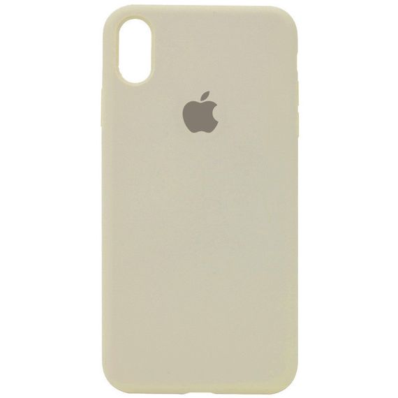 Чехол Silicone Case Full Protective (AA) для Apple iPhone XS Max (6.5") Бежевий/ Antigue White