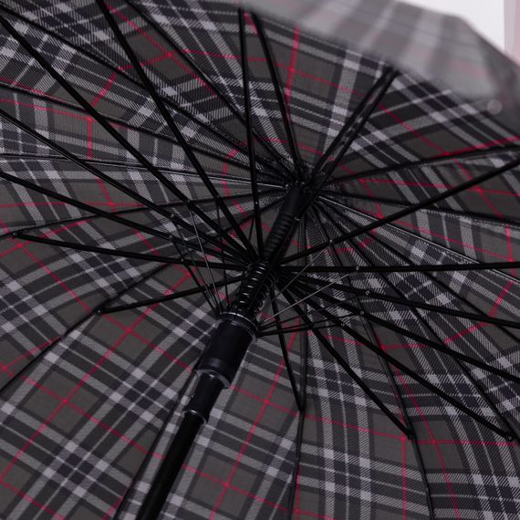 Класична парасолька-тростина напівавтомат з поліестеру 16 спиць діаметр 117 см Зелена HP-23-4GR | Зображення 7