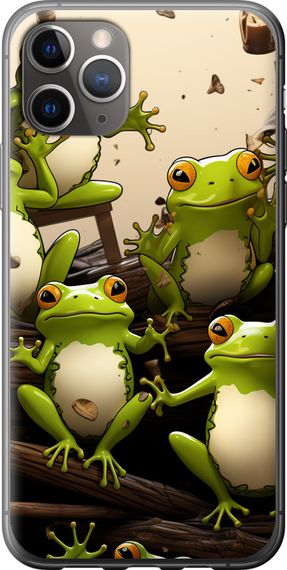 Чехол на iPhone 11 Pro Max Жабки "5656u-1723-17620"