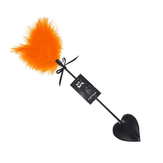 Лоскітка зі шльопалкою Піка Art of Sex – Puff Peak, помаранчева Sex Aura