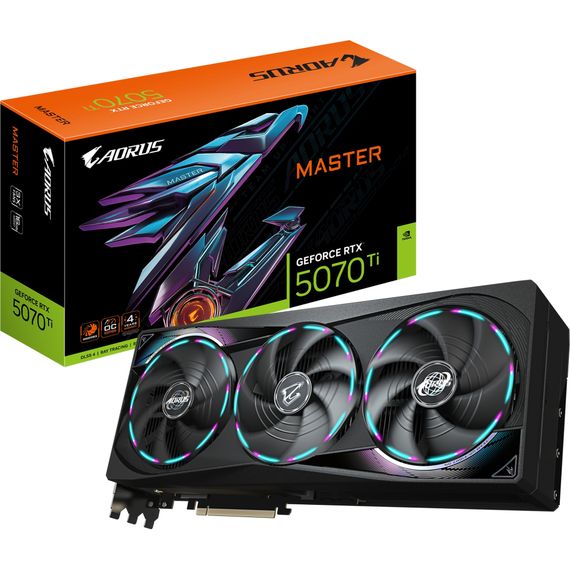 Відеокарта GIGABYTE GeForce RTX5070 Ti 16GB AORUS MASTER (GV-N507TAORUS M-16GD) | Зображення 9