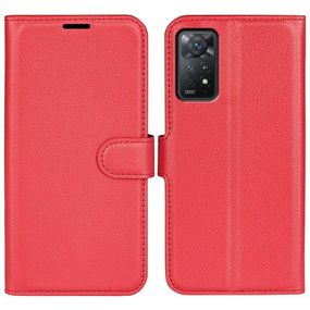 Чохол книжка з кишенями для карт на Xiaomi Redmi Note 11 Pro 4G / 11 Pro 5G / Note 12 Pro 4G колір Червоний