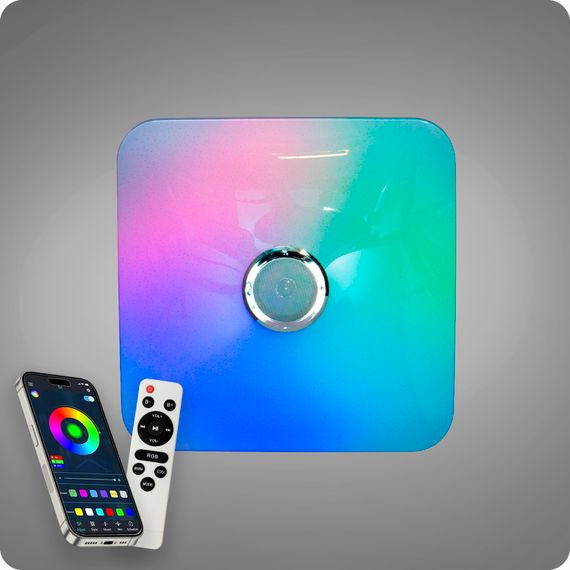 Люстра світлодіодна 517 Dlight RGB з пультом і  колонкою 80Вт Білий (02149) | Зображення 1