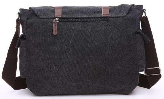 Сумка на плечо текстильная Vintage 20076 Черная | Зображення 4
