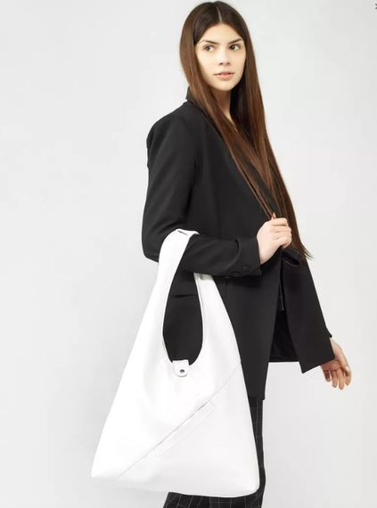 Сумка жіноча Sambag HOBO M білий 35 х 40 х 8 см (53200008)