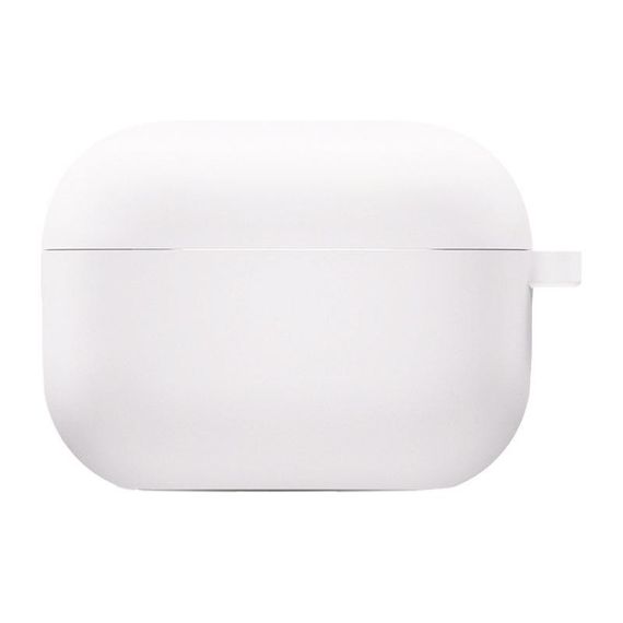 Силиконовый футляр с микрофиброй для наушников Airpods Pro 3 Белый / White