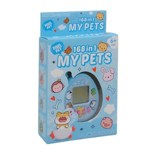 Уцінка. Електронна гра-брелок "My Pets: Тамагочі" (блакитний) Запала одна кнопка, не вмикається