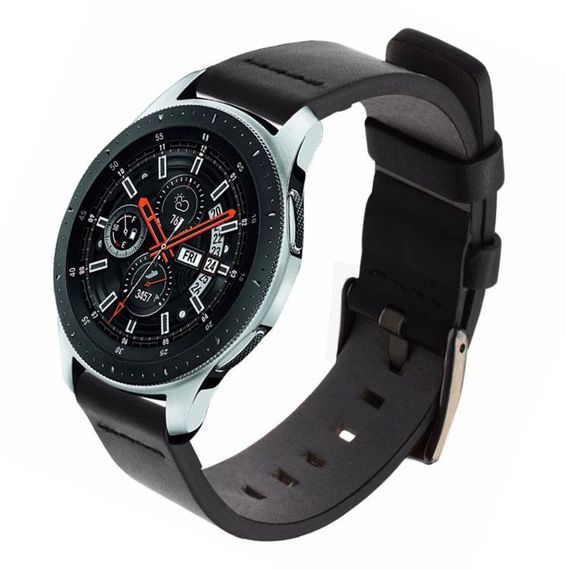 Кожаный ремешок Primo Classic для часов Samsung Galaxy Watch 46 mm SM-R800  - Black