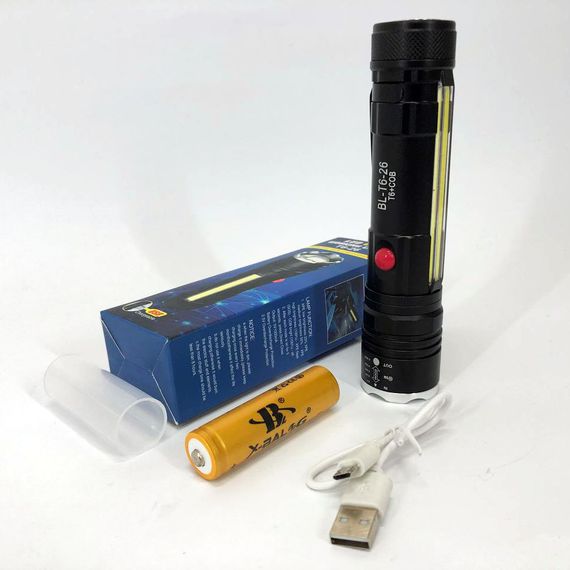 Фонарик светодиодный ручной аккумуляторный портативный Police T6-26+T6+COB, Лучший тактический фонарь SV-48 | Зображення 5