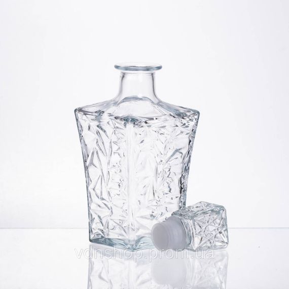 Набор для напитков графин и 6 стаканов для напитков из толстого стекла прозрачный 64486-26 | Зображення 5