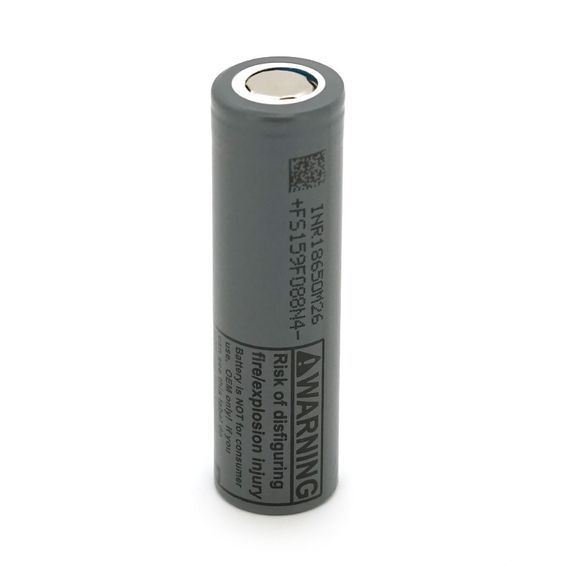 Акумулятор Li-Ion 18650 LG INR18650M26, 2500mAh, 10A, 4.2/3.6/2.5V, GREY, 2 шт в упаковці, ціна за 1 шт