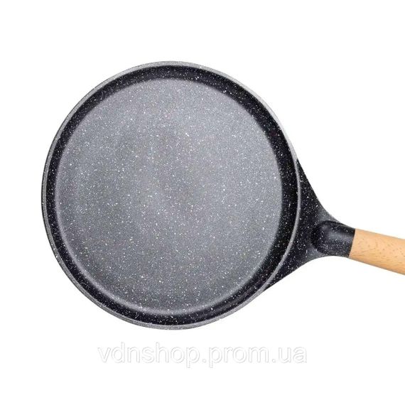 Алюминиевая блинная сковорода с мраморным антипригарным покрытием Ø 26 см, толстое дно MGC Black HP-4-429B | Зображення 3