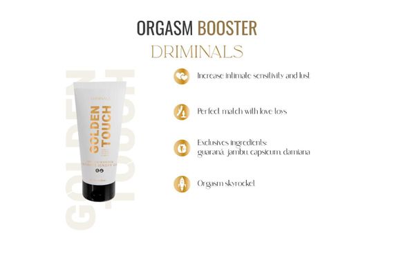 Збуджувальний гель для клітора Driminals Golden Touch Orgasm Booster, 30 мл, розігрів та поколювання | Зображення 1