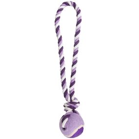 Іграшка для собак Flamingo Cotton Rope With Tennis Ball, 40 см