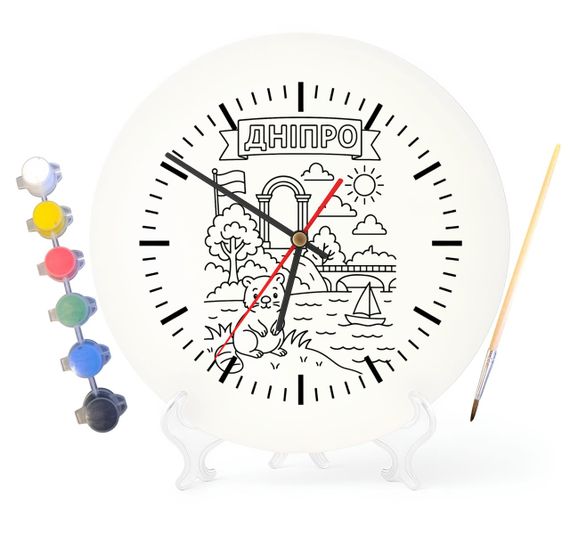 Дитячий набір для творчості годинник розмальовка Дніпро 30 см (Г0133)