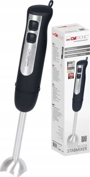 Занурювальний блендер Clatronic SM 3739 – 800 Вт | 2 швидкості | Леза з нержавіючої сталі