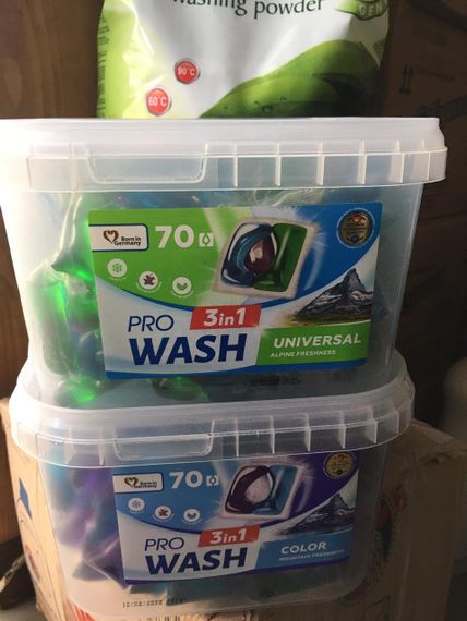🧼 Pro Wash 3в1 — КАПСУЛИ ДЛЯ ПРАННЯ (70 шт) 🇩🇪 Оригінал з Німеччини! | ❄️ Свіжість гір | 🧺 До 70 прань! | Зображення 2