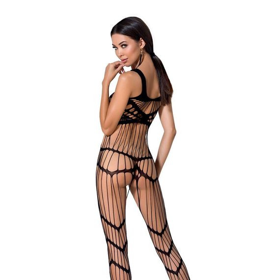 Бодістокінг Passion BS058 black, комбінезон, дуже повітряний, S/M/L | Зображення 1