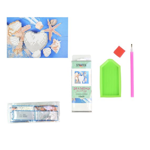 Алмазна мозаїка без підрамника "Райські підводні скарби" YAB29687, 10х15 см | Зображення 1