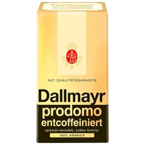 Кофе молотый Dallmayr Prodomo Decaffeinated 500 гр мягкая арабика без кофеина Германия даллмаер