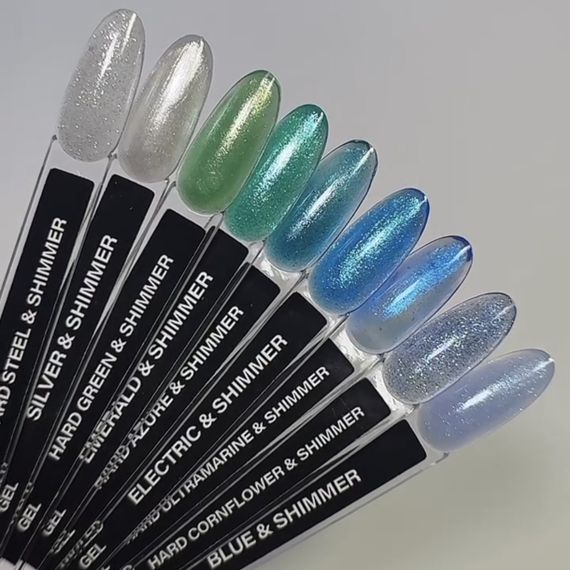 Гель для наращивания ногтей D.I.S Nails HARD Shimmer Electric 28мл