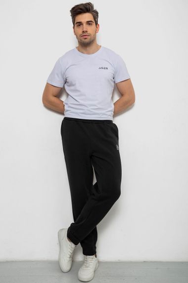 Спортивные штаны мужские на флисе, цвет черный, 238R01908 | Зображення 1