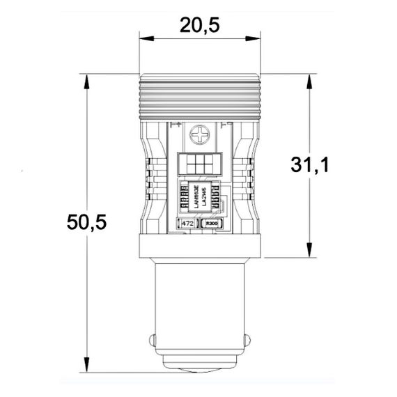 Комплект світлодіодних ламп StarLight LED SL-CB7 CANBUS P21/5W BAY15D DRL + поворот 12V | Зображення 7