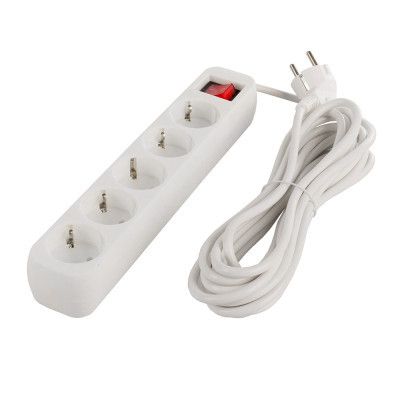 Сетевой фильтр питания ColorWay CW-PSEA52W, 5 розеток/ 2M white (CW-PSEA52W) | Зображення 5